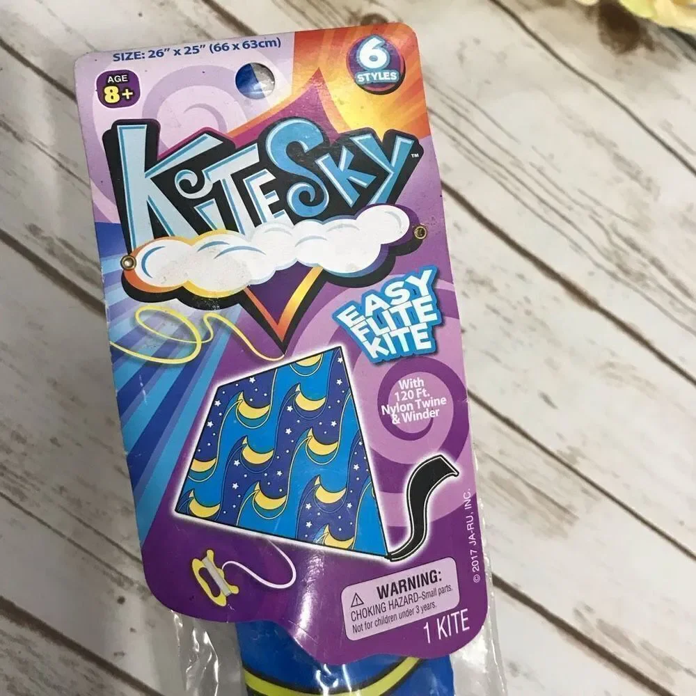 Kite Moon Sky Pattern Kids toy easy fly‎ kite